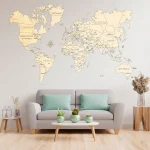 Wooden Map Puzzle 3D World World Map XXL 4