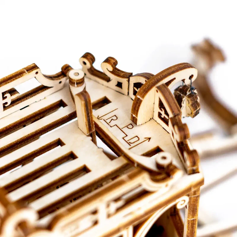 Wooden Puzzle 3D Train City Tram with Rails 10