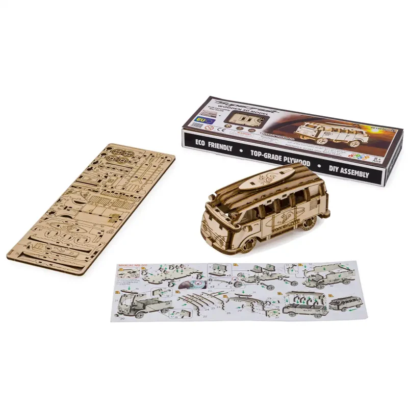 Wooden Puzzle 3D Car Retro Ride 1 - 6