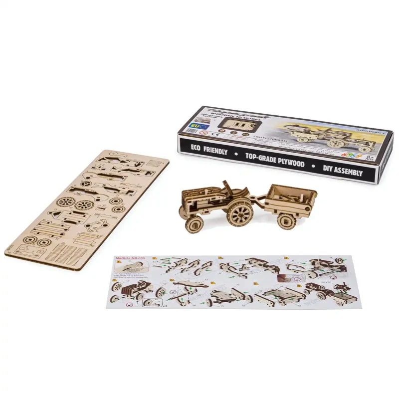 Wooden Puzzle 3D Tractor Work Horse 3 - 8