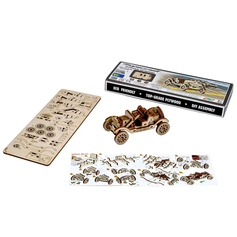 Wooden Puzzle 3D Car Retro Ride 2 - 5