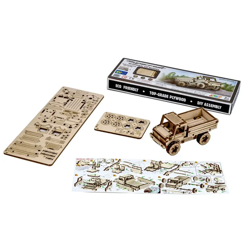 Wooden Puzzle 3D Car Work Horse 2-6
