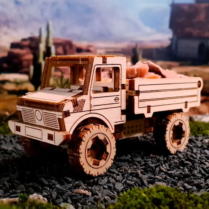 Wooden Puzzle 3D Car Work Horse 2-9