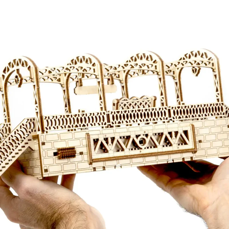 Wooden Puzzle 3D Train Railway Station 5