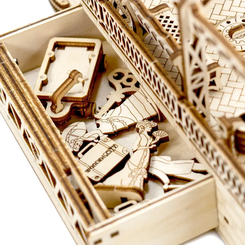 Wooden Puzzle 3D Train Railway Station 3