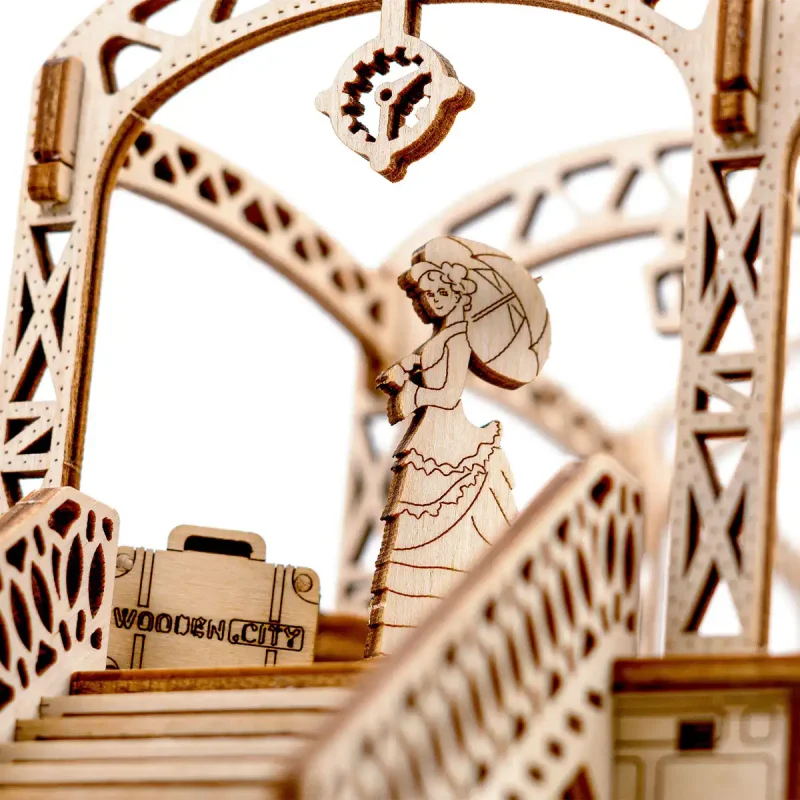 Wooden Puzzle 3D Train Railway Station 2