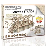 Wooden Puzzle 3D Train Railway Station 15