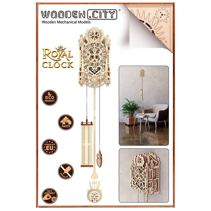 Wooden Puzzle 3D Royal Clock 4