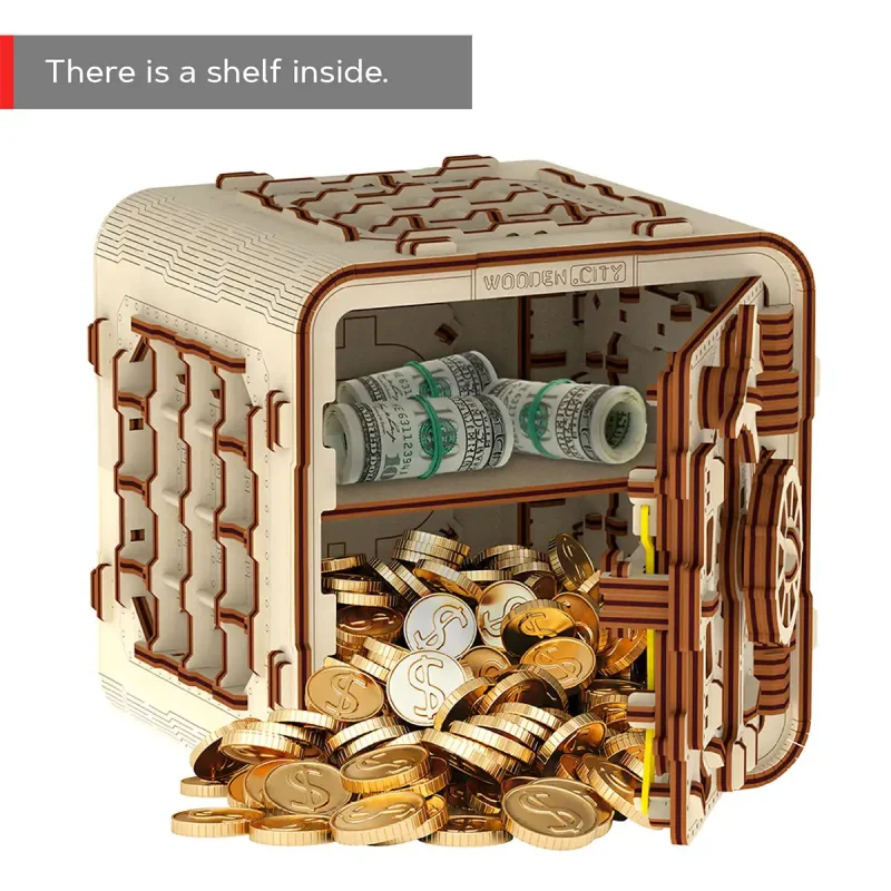 Wooden Puzzle Box 3D Safe 14