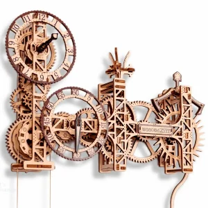 Wooden Puzzle 3D Steampunk Wall Clock 13