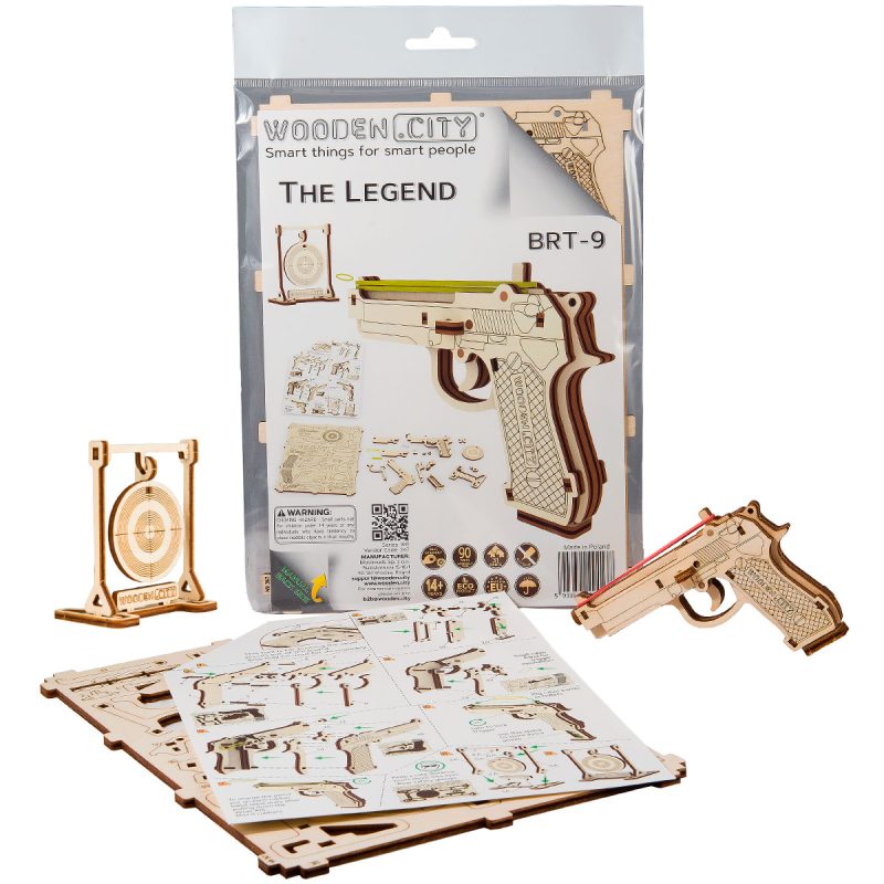 Wooden Puzzle 3D Gun The Legend BRT-9 6
