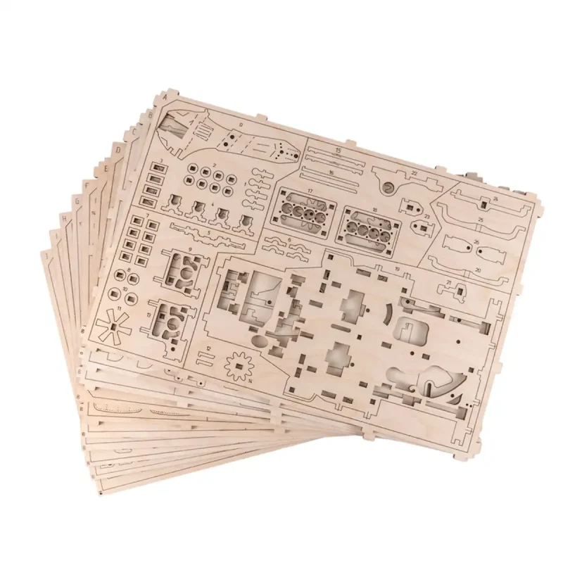 Wooden Puzzle 3D Car 4x4 6