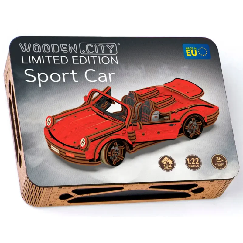 Wooden Puzzle 3D Colored Sport Car LE 19