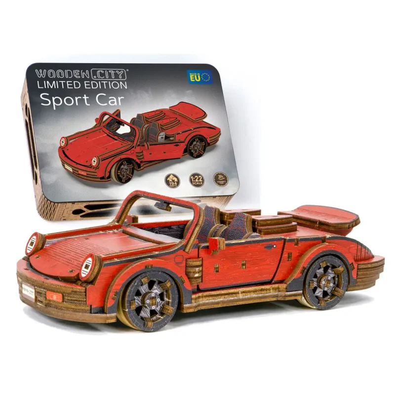 Wooden Puzzle 3D Colored Sport Car LE 18