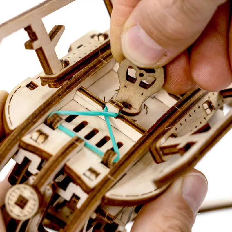 Wooden Puzzle 3D Helicopter 2