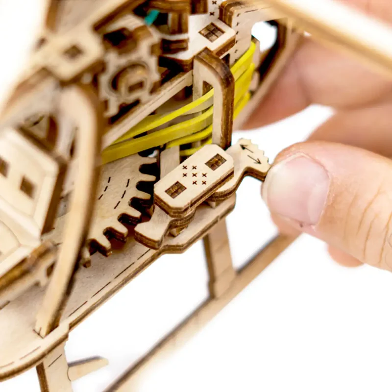 Wooden Puzzle 3D Helicopter 3