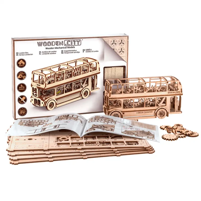Wooden Puzzle 3D London Bus 3