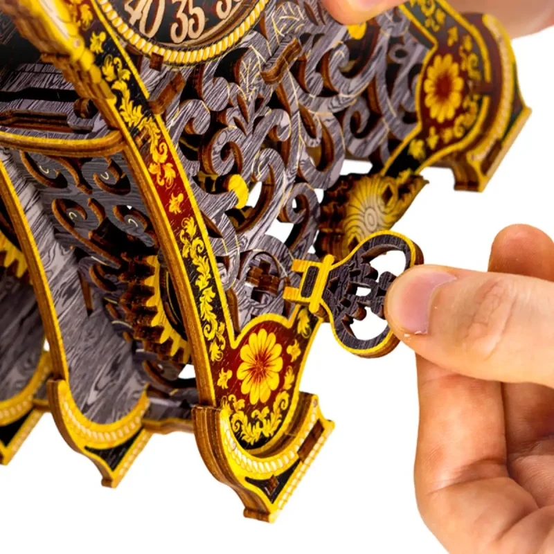 Wooden Puzzle 3D Colored Magic Clock LE 15