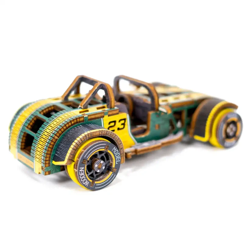 Wooden Puzzle 3D Colored Roadster LE 14