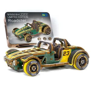 Wooden Puzzle 3D Colored Roadster LE 2