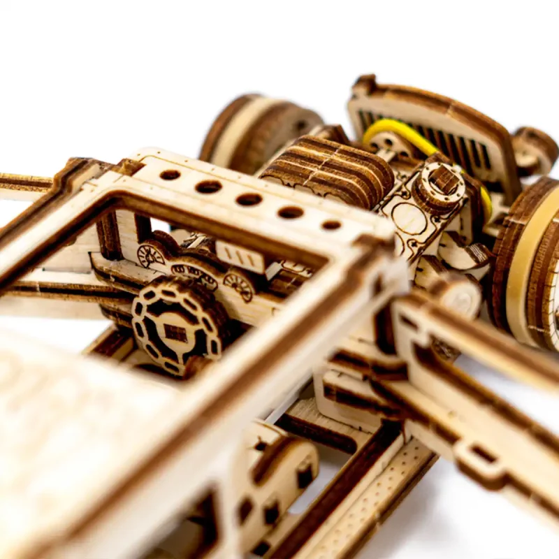 Wooden Puzzle 3D Car Hot Rod 1