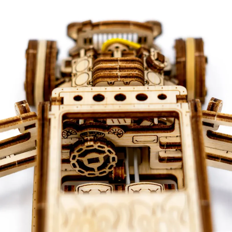 Wooden Puzzle 3D Car Hot Rod 4