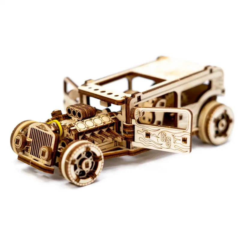 Wooden Puzzle 3D Car Hot Rod 2