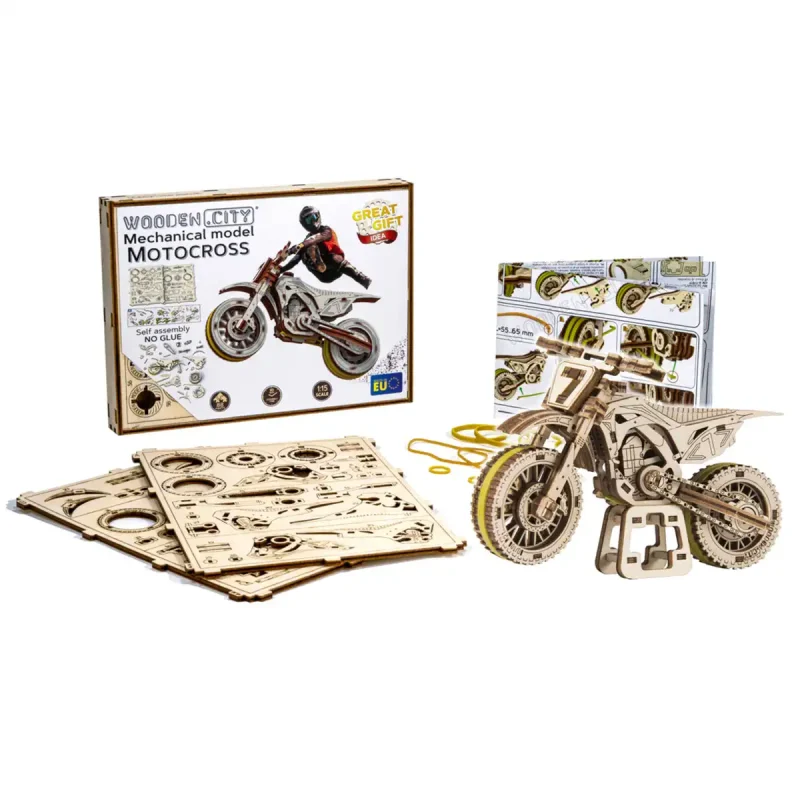 Wooden Puzzle 3D Motorbike Motocross 3