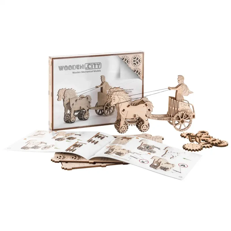 Wooden Puzzle 3D Roman Chariot 4