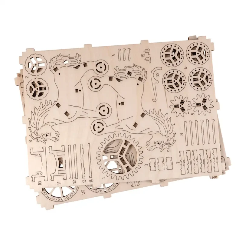 Wooden Puzzle 3D Roman Chariot 6