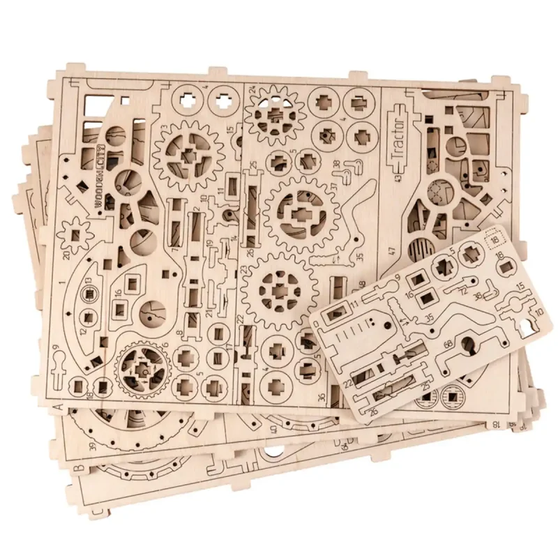 Wooden Puzzle 3D Tractor 3