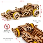 Wooden Puzzle 3D Car Bolid