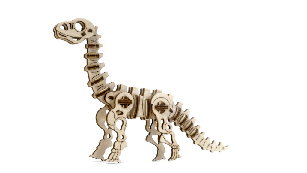 Drewniane puzzle 3D dinozaur Diplodocus opis 2