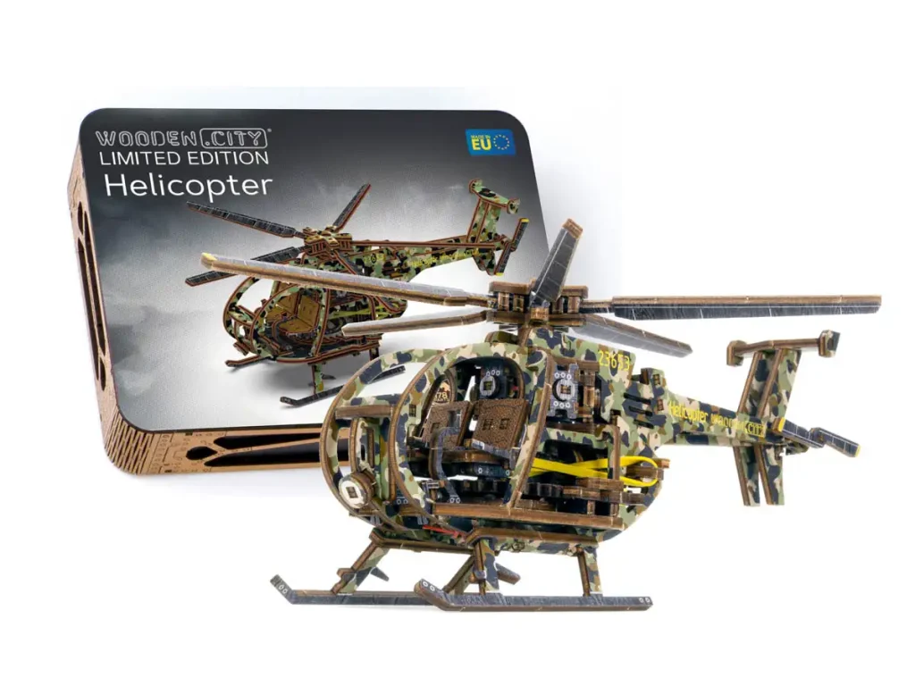 Puzzle 3D drewniane - Helikopter Limitowana Edycja Opis 2