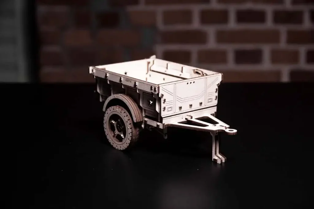 Puzzle drewniane 3D samochod Przyczepa do 4×4 Opis 5