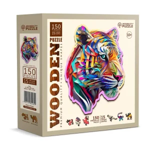 Wooden Puzzle 150 Colorful Tiger 8