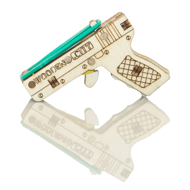 Wooden Puzzle 3D Gun Action Widgets - 4