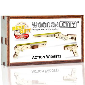 Wooden Puzzle 3D Gun Action Widgets - 1