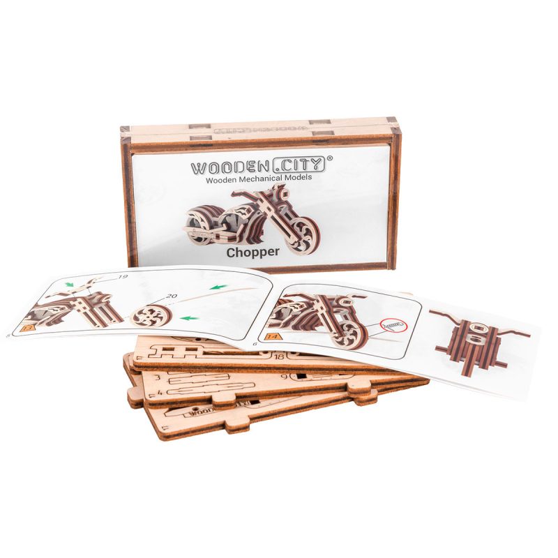 Wooden Puzzle 3D Motorbike Chopper Widget 7