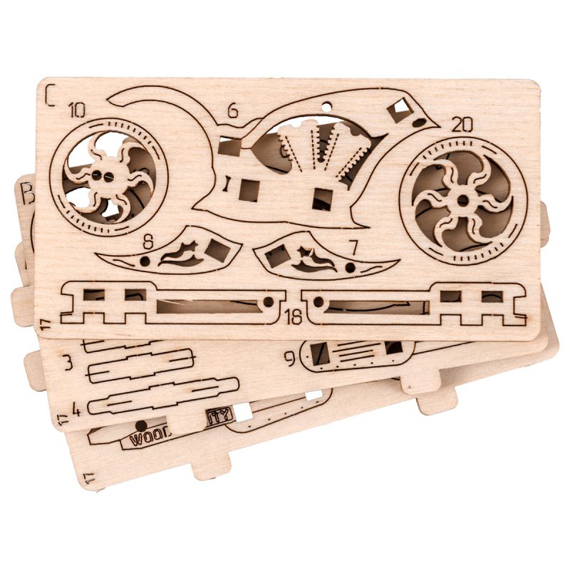 Wooden Puzzle 3D Motorbike Chopper Widget 6