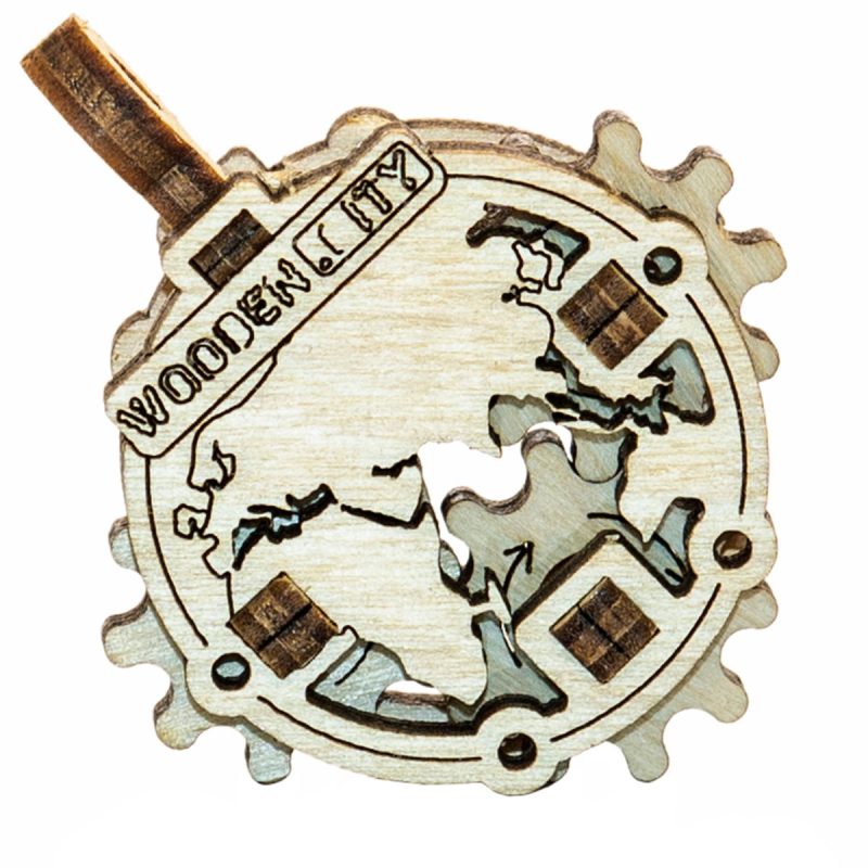 Wooden Puzzle 3D Travel Widgets Continents - 5