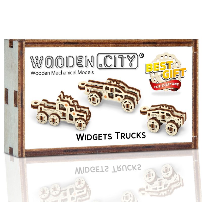 Wooden Puzzle 3D Car Widgets Trucks - 1