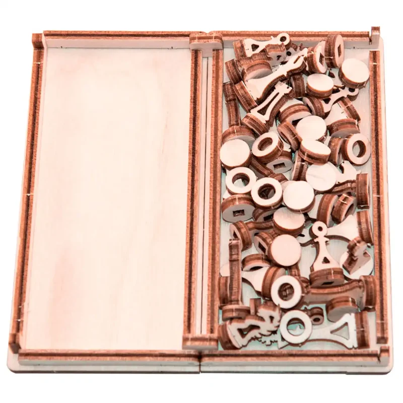 Wooden Puzzle 3D Game Chess and Checkers 2 in 1 Set 1