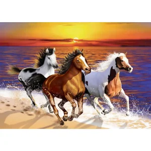 Wooden Puzzle 4000 Wild Horses On The Beach 11
