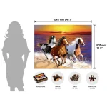 Wooden Puzzle 4000 Wild Horses On The Beach 2