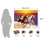 Wooden Puzzle 4000 Wild Horses On The Beach 15