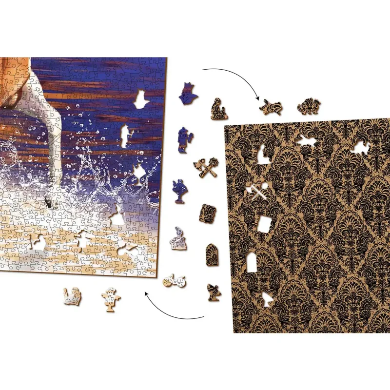 Wooden Puzzle 4000 Wild Horses On The Beach 1