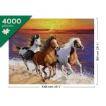 Wooden Puzzle 4000 Wild Horses On The Beach 10