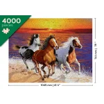 Wooden Puzzle 4000 Wild Horses On The Beach 16