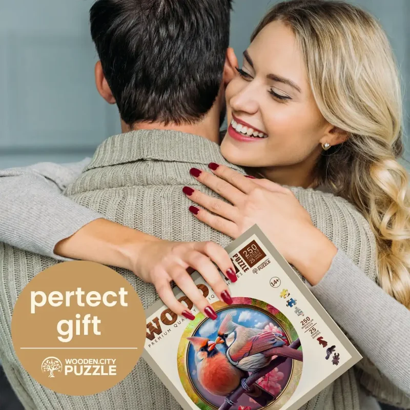 Wooden Puzzle 250 Birds In Love 2